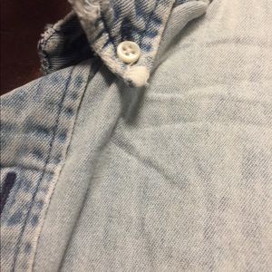 Light weight denim polo shirt